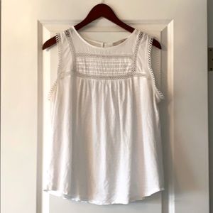 White sleeveless top from Loft, M
